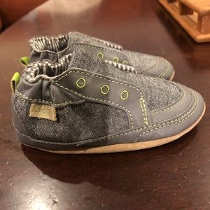 Robeez Gray Canvas slip ons